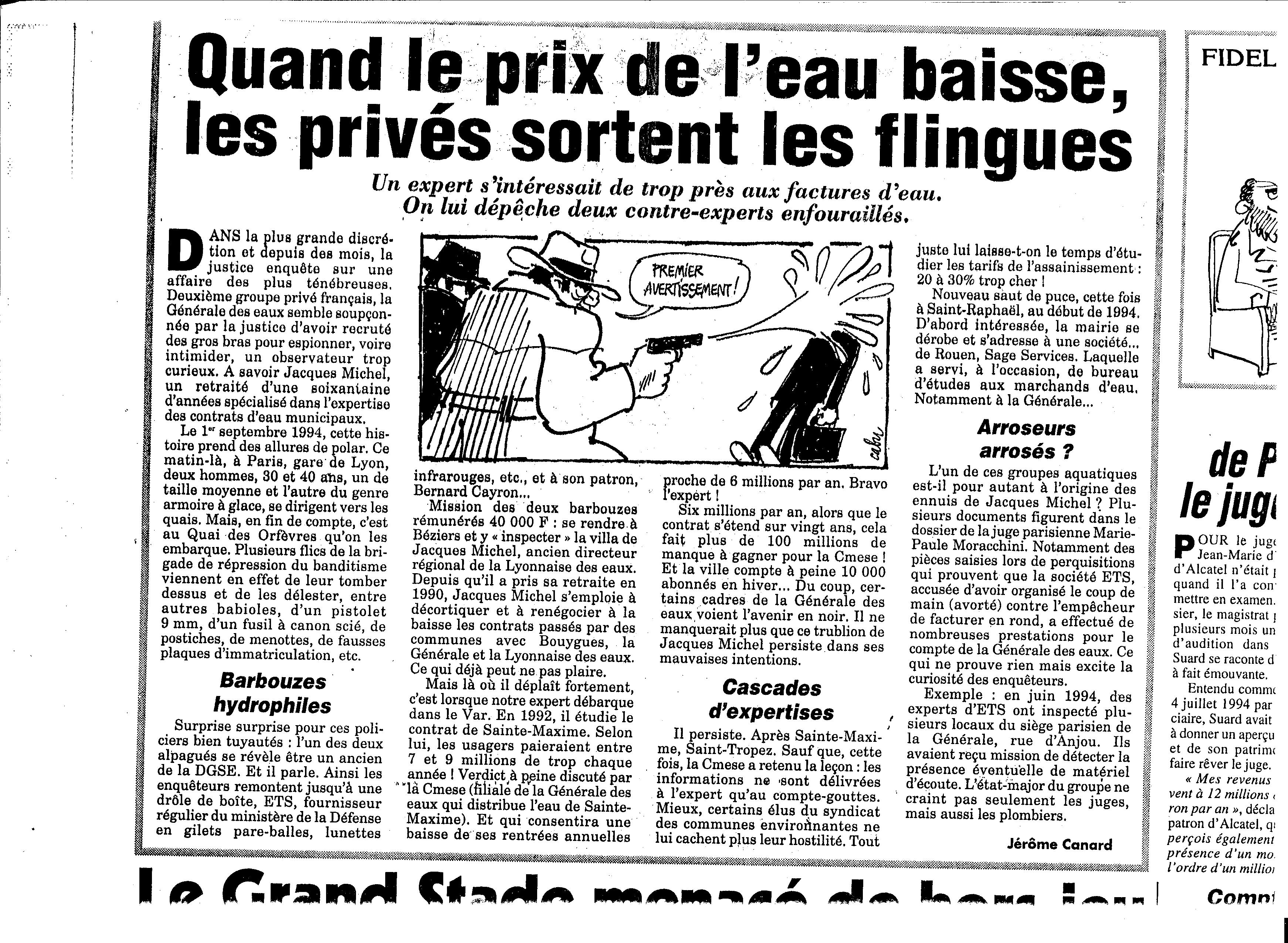 L'Affaire Jacques Michel, Le Canard Enchaïné, 1994.