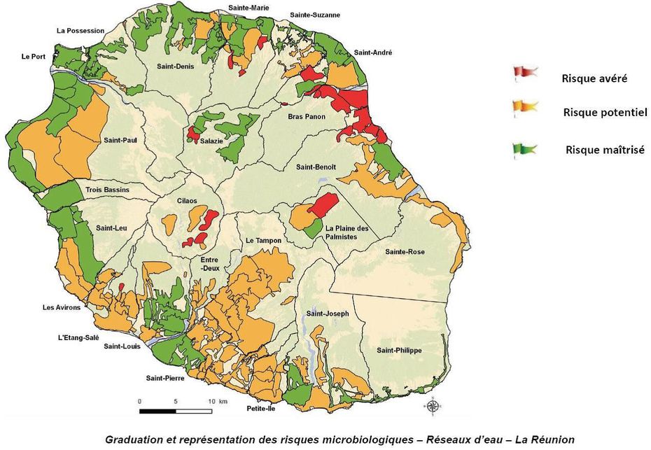 Risque microbiologiques réseaux d'eau La Réunion - ARS -.